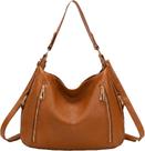 Bolsa Feminina Média Transversal Couro Pu com 4 Zíperes Estilosa e Elegante Bolsa Feminina Média Transversal Couro Pu com 4 Zíperes Estilosa e Elegante