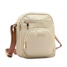 Bolsa Feminina Microfibra Transversal Chenson 84588 Bege