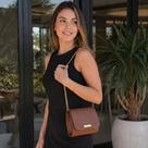 Bolsa Feminina Mini Tiracolo Pequena Corrente Dourada Elegante Chic Moda Luxo Moderna