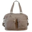 Bolsa Feminina Nylon Grande Ombro Tiracolo Multi Compartimentos Zíper Dia a Dia Trabalho