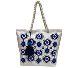 Bolsa Feminina Olho Grego Branca Verão Praia Piscina Sol Feminina Linda
