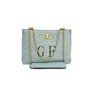 Bolsa feminina ombro e transversal corrente - golden fenix