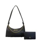 Bolsa Feminina Pequena Alça Tiracolo Couro + Carteira Hype Tamanho:ÚnicoCor:Preto