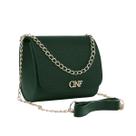 Bolsa Feminina Pequena De Lado E Transversal Tira Colo Corrente Cor:Verde Militar