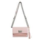 Bolsa feminina pequena de ombro transversal com corrente rosa Bolsa feminina pequena de ombro transversal com corrente rosa