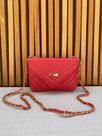 Bolsa feminina pequena ombro tiracolo transversal bolsinho interno alça corrente Bolsa feminina pequena ombro tiracolo transversal bolsinho interno alça corrente