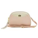 Bolsa Feminina Pequena Pequena Transversal Oval Dia a Dia Rosa Off White