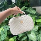 Bolsa Feminina Pequena Transversal Tiracolo de Lado Branco