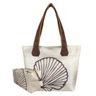 Bolsa Feminina Praia Com Relevo 3D Necessaire Concha Palha Magicc BN-245