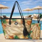 Bolsa Feminina Praia Grande + Necessaire Bolsa de Ombro Estampada Verão Moda 2026
