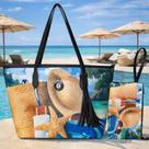 Bolsa Feminina Praia Grande + Necessaire Bolsa de Ombro Estampada Verão Moda 2026 Bolsa Feminina Praia Grande + Necessaire Bolsa de Ombro Estampada Verão Moda 2026