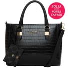 Bolsa Feminina Rafitthy Preto Porta Cartão
