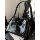 Bolsa Feminina Retro Verniz Elegante Tendencia Fechamento em Ziper