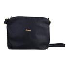 Bolsa Feminina Roma Transversal Couro Preta - 1230