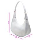 bolsa feminina salton meia lua em material sintético lançamento Cor:Branco