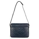 Bolsa feminina tiracolo de couro Anita azul Feminino