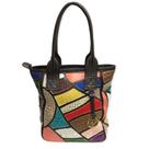 Bolsa feminina tote couro mirian castro 1530 colorida