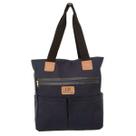 Bolsa Feminina tote sacola Pano Tecido Oxford Alça Ombro lateral e mão Grande espaçosa reforçada moda casua trabalho faculdade di dia passeio etc
