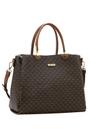 Bolsa Feminina Tote Transversal Chenson 3485623 Monograma Cor:Café