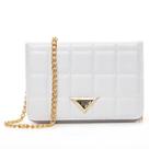 Bolsa feminina transversal bordada com corrente super versátil ideal para o dia a dia