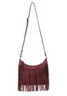 Bolsa Feminina Transversal Camurça Fringe By Up4you