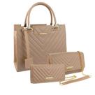 Bolsa Feminina Transversal Casual + Bolsa Flap + Carteira