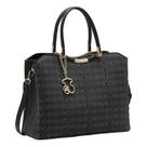 Bolsa Feminina Transversal Chenson CG85395 Cristal Monograma Cor:Preto