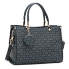 Bolsa Feminina Transversal Chenson CG85410 Monograma Elegance Cor:Preto