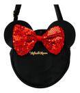 Bolsa Feminina Transversal Circular Minnie Preto Disney