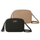 Bolsa Feminina Transversal com Fecho em Zíper Kit 2 peças