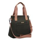 Bolsa Feminina Transversal E De Mão Em Lona Verde Militar