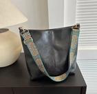 bolsa feminina transversal e de ombro mod hobo couro PU Cor:Preto