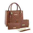 Bolsa Feminina Transversal Grande + Bolsa Flap + Carteira