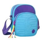 Bolsa Feminina Transversal Luluca Azul Turquesa detalhe em Roxo Bolsa Feminina Transversal Luluca Azul Turquesa detalhe em Roxo