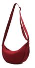Bolsa Feminina Transversal Média Meia Lua Tecido Espaçosa
