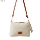 Bolsa Feminina Transversal Palha / Rafia com Pompom 1041