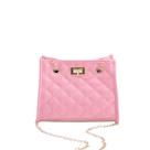 Bolsa Feminina Transversal Pequena Alça Corrente Festa Cor:Rosa Bolsa Feminina Transversal Pequena Alça Corrente Festa Cor:Rosa