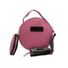 BOLSA FEMININA TRANSVERSAL REDONDA MAIS PORTA MOEDA Rosa