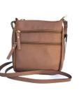 Bolsa feminina transversal shoulder bag couro roma 1450 nude