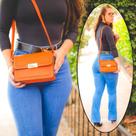 Bolsa feminina transversal tiracolo golden fenix