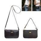 Bolsa Feminina Transversal Tiracolo Preta em Couro Pequena Social Casual Bolsas Femininas Madamix