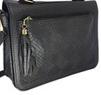 Bolsa feminina transversal tiracolo preta marrom grande luxo Bolsa feminina transversal tiracolo preta marrom grande luxo