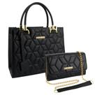 Bolsa Feminina Transversal Tote Casual + Bolsa Carteira Kit