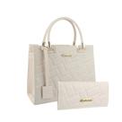 Bolsa Feminina Transversal Tote Grande Casual + Carteira Kit