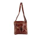 Bolsa Feminina transversal zinco couro legitimo whisky