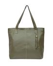 Bolsa Feminina Verde Shopbag Grande Tiracolo Ombro em Couro Metais Dourados Bolsas Femininas Madamix