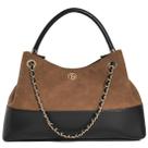 Bolsa Feminina Via Marte B1-332-01 Cor:Caramelo/Preto