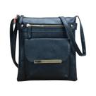 Bolsa Feminina Vintage de Material Sintético - Bolsa de Ombro com Aba Quadrada e Decoração de Metal