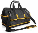 Bolsa Ferramentas Mala Grande 20 Polegadas Oxford Reforçada Resistente Fundo Rígido Eletricista 14 Bolsos Com Alça
