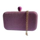 Bolsa festa clutch acrílico elegante retangular com pedrinhas sol 2563